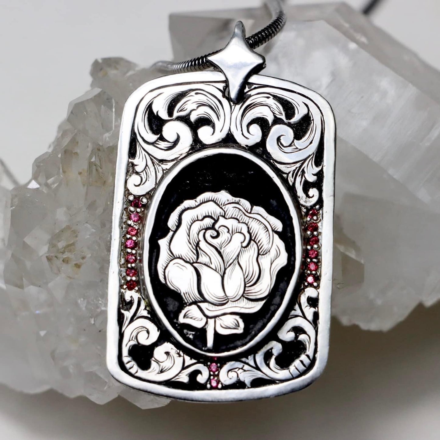 Rose & Spinel Dog Tag