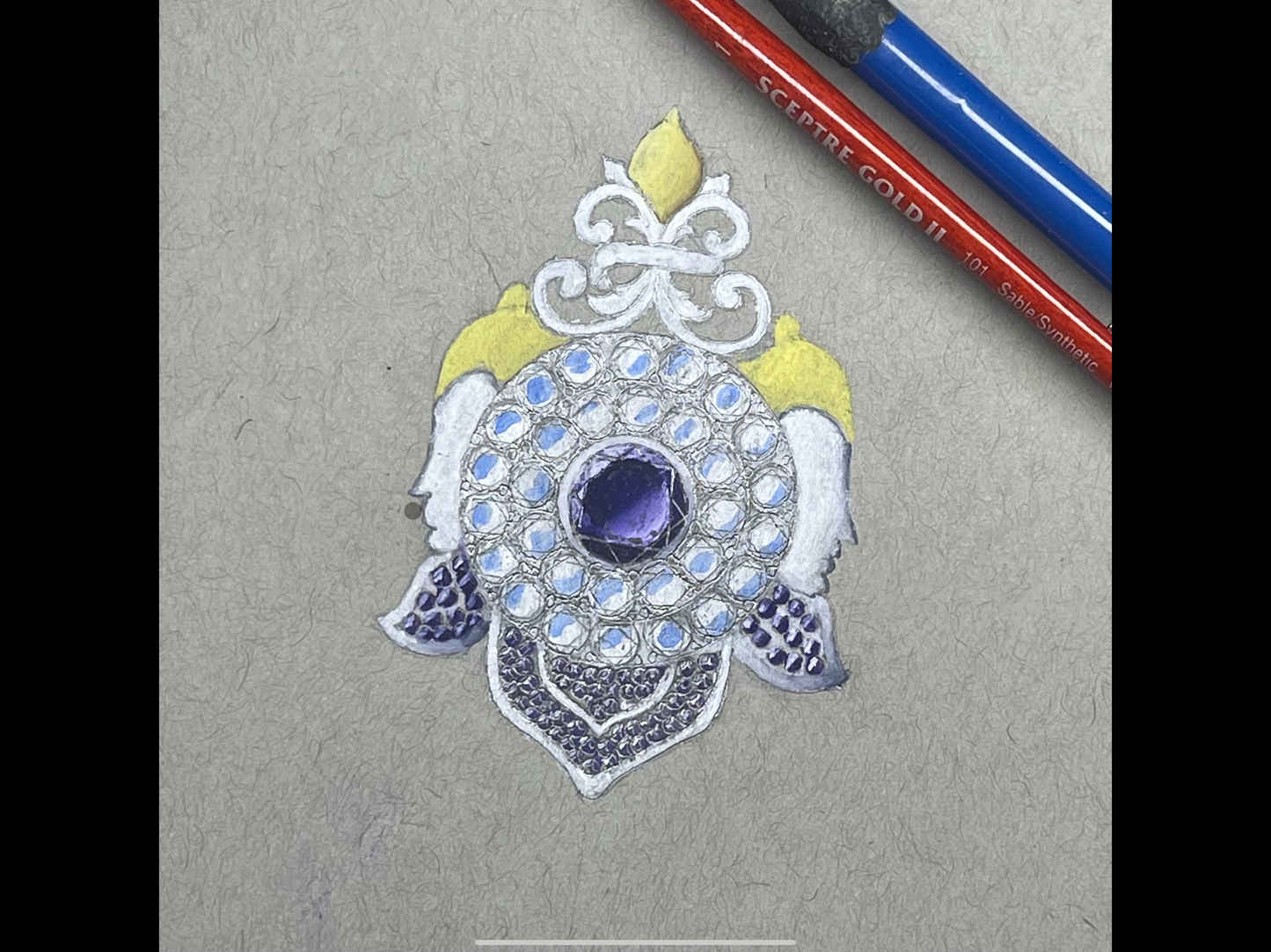 “Luminary” Custom Pendant | Amethyst, Moonstone, & Diamond in Silver